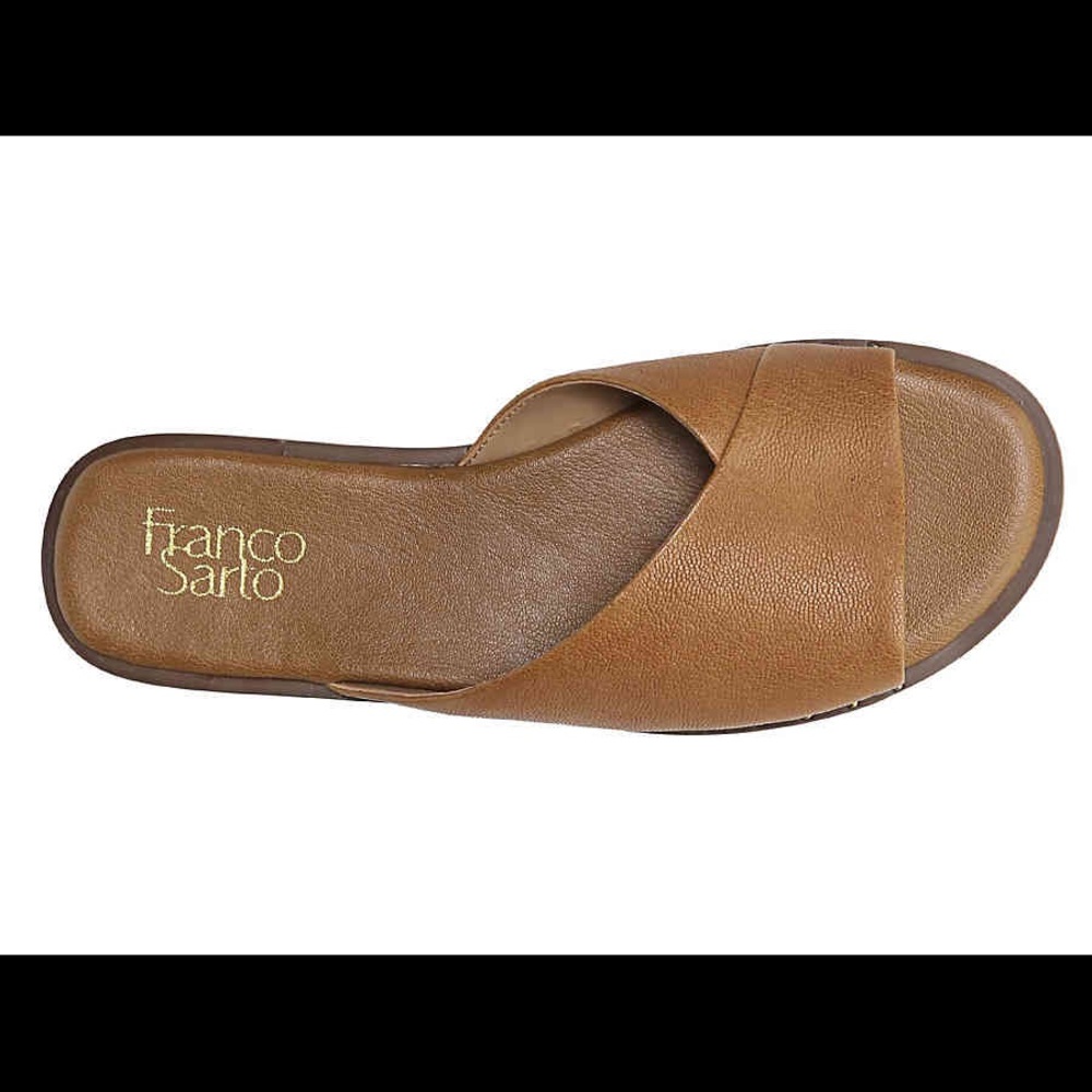 Franco Sarto cognac slides